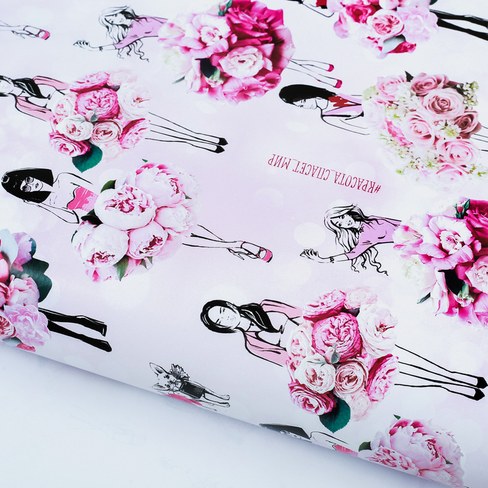 Бумага упаковочная глянцевая "Платья", 100х70 см