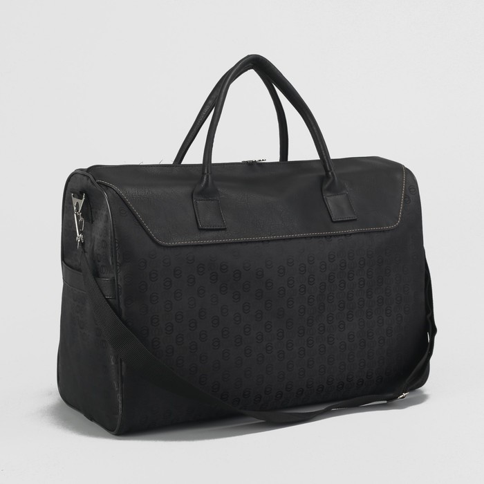 Сумка дорожная, 1 отдел на молнии, регулируемый ремень, цвет чёрный