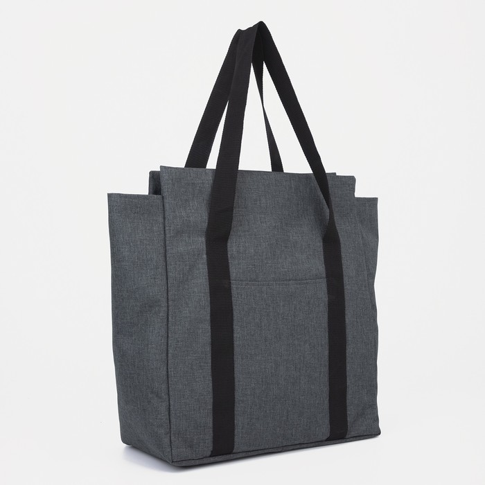 Сумка хозяйственная "Клетка", отдел на молнии, наружный карман, цвет зелёный