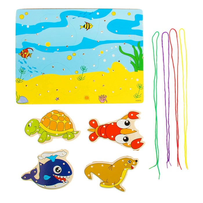 Шнуровка-планшет "Пляж", 4 шт.