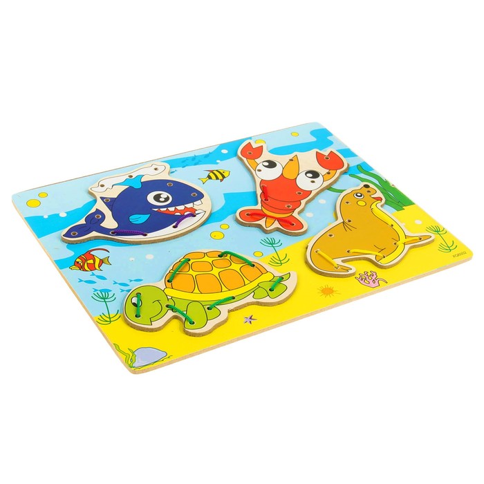 Шнуровка-планшет "Пляж", 4 шт.