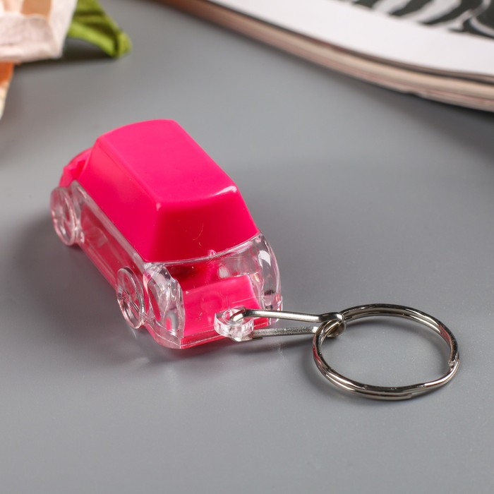 Фонарик свет на кольце "Машинка с мордочкой кота" МИКС 2,5х5х2,5 см