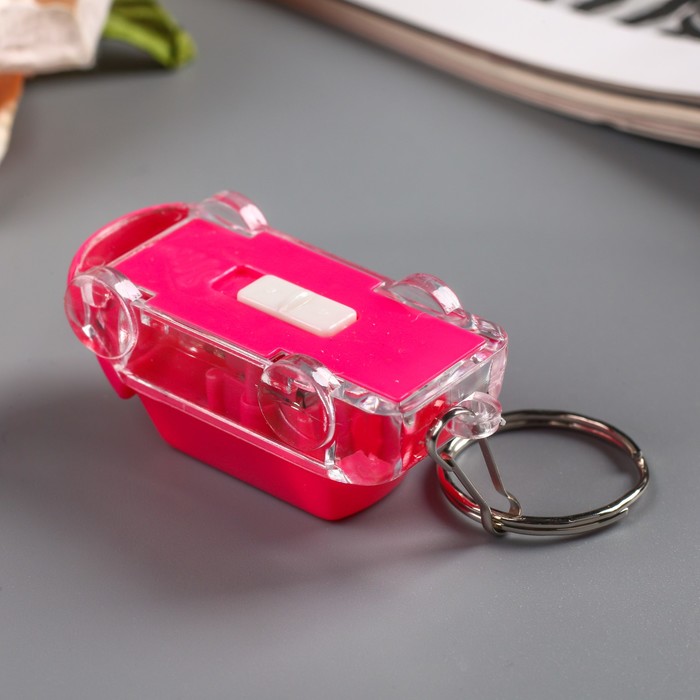 Фонарик свет на кольце "Машинка с мордочкой кота" МИКС 2,5х5х2,5 см