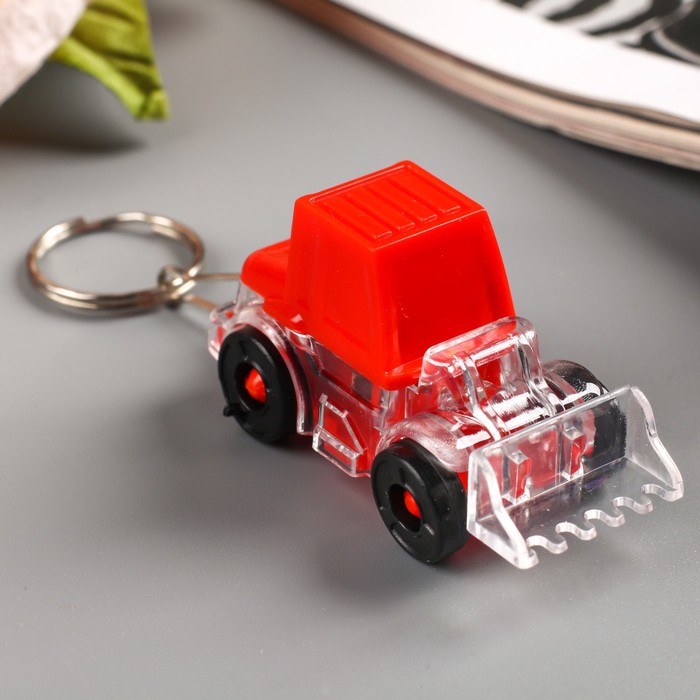 Фонарик свет на кольце "Экскаватор" МИКС 6х3х2,7 см