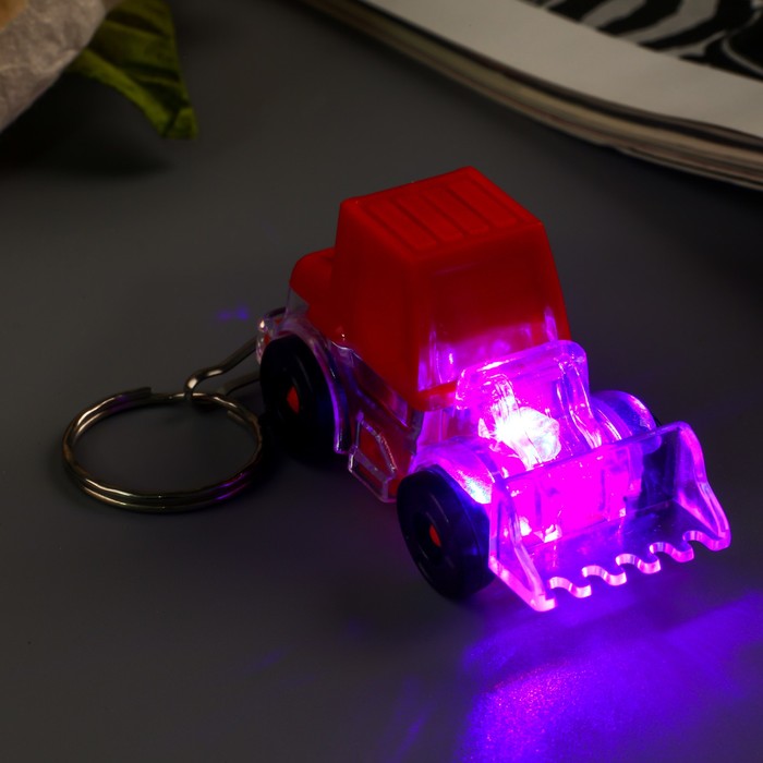 Фонарик свет на кольце "Экскаватор" МИКС 6х3х2,7 см