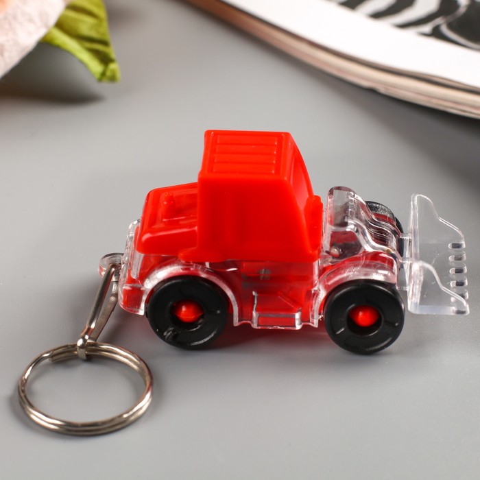 Фонарик свет на кольце "Экскаватор" МИКС 6х3х2,7 см