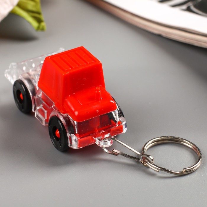 Фонарик свет на кольце "Экскаватор" МИКС 6х3х2,7 см