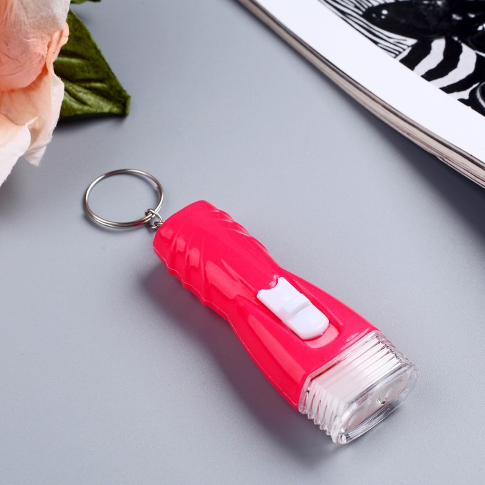 Фонарик свет на кольце "Яркий луч" 2 диода HPH-1106 МИКС 7,5х3х1,7 см