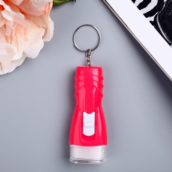 Фонарик свет на кольце "Яркий луч" 2 диода HPH-1106 МИКС 7,5х3х1,7 см