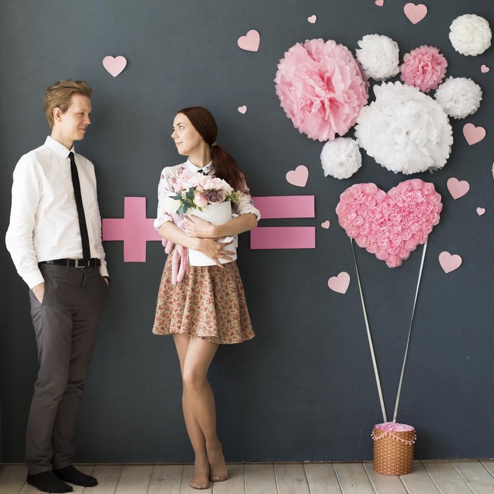 Наборы для декора праздников «Нежные чувства», 21 х 29,5 х 1,5 см