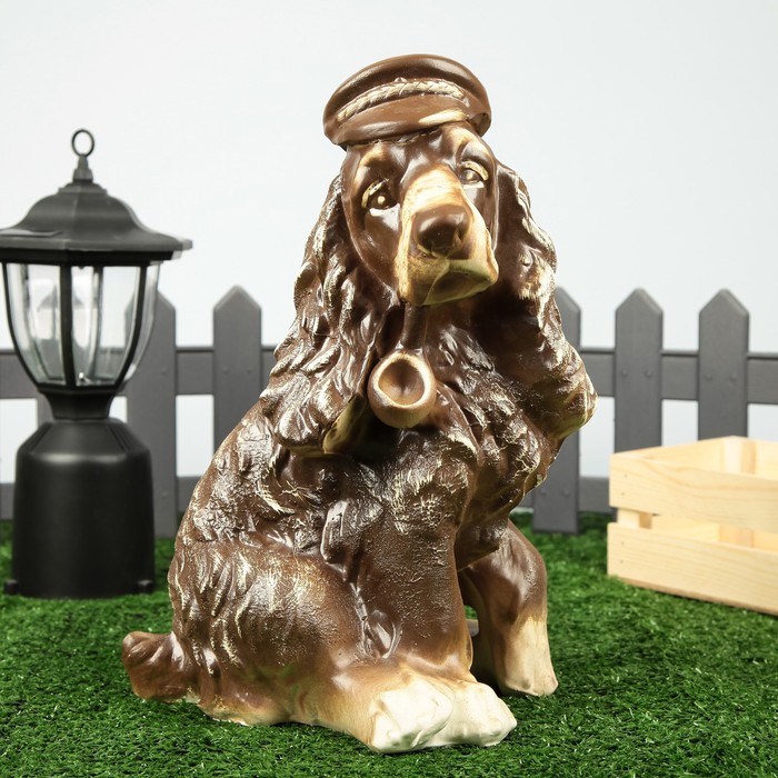 Садовая фигура "Собака Спаниель" шамот