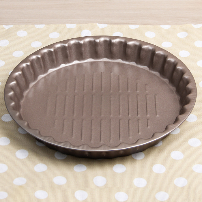 Форма для выпечки 30х4 см "Рифленый круг. Гриль", антипригарное покрытие