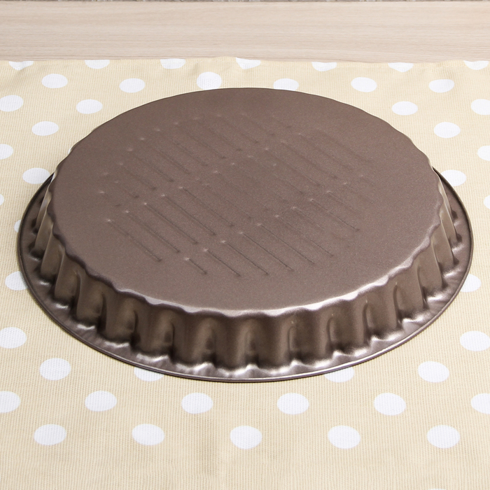 Форма для выпечки 30х4 см "Рифленый круг. Гриль", антипригарное покрытие