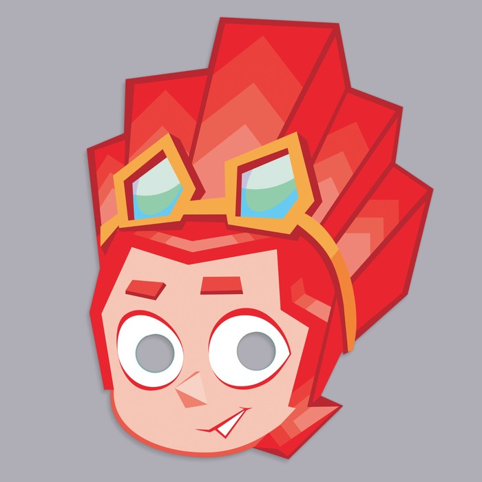 Маска карнавальная ФИКСИКИ "Файер", 24,6 х 31,1 см