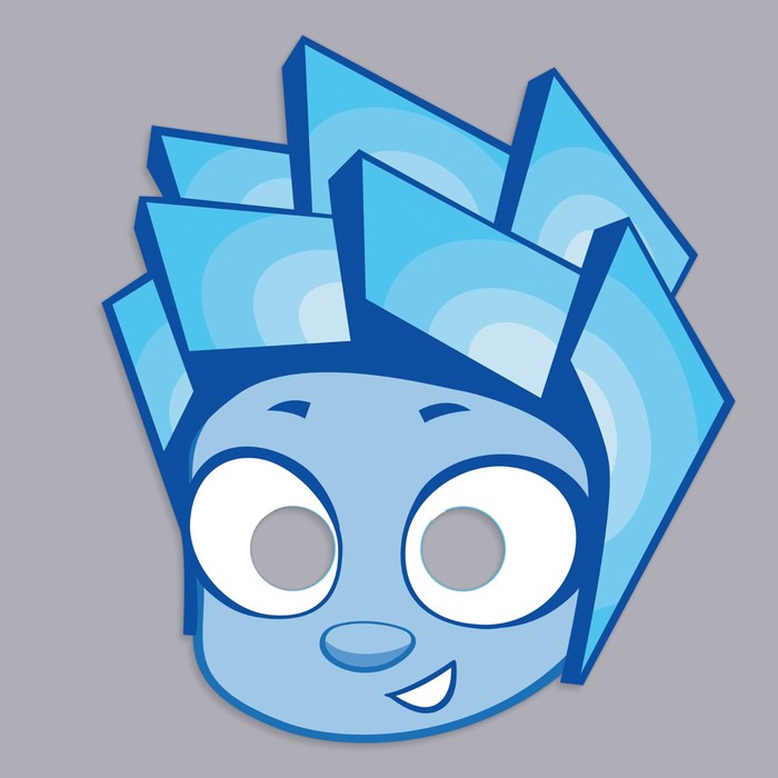 Маска карнавальная ФИКСИКИ "Нолик", 24,8 х 27,7 см