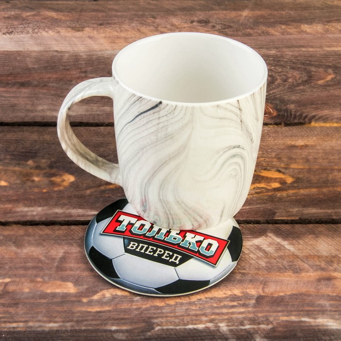 Набор подставок под бокал "Только вперед" 4 шт., 9 х 9 см