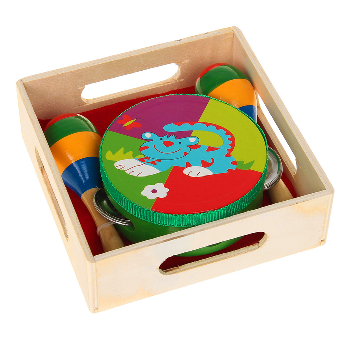 Набор музыкальных инструментов "Бубен и маракасы"