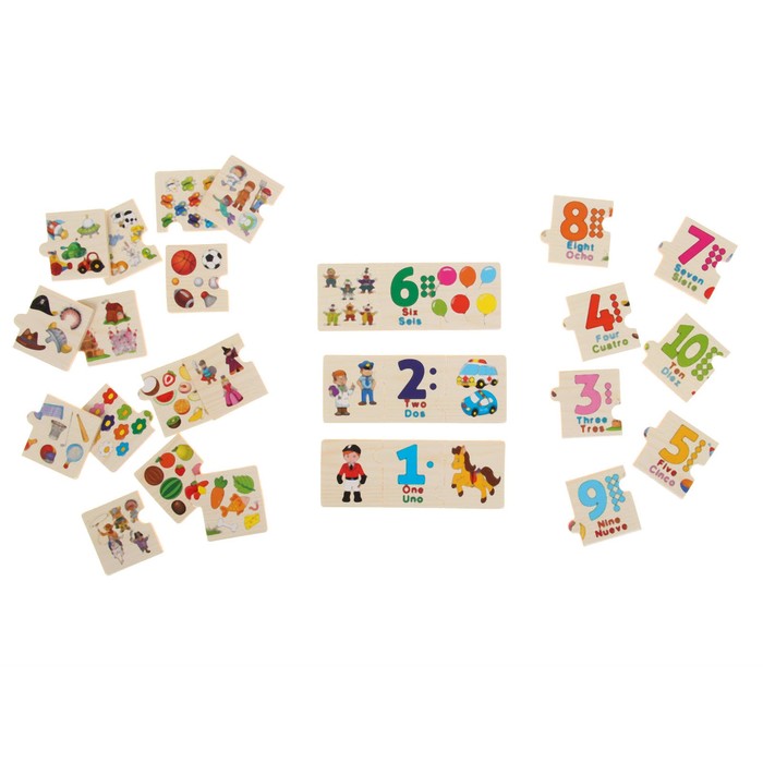 Пазл "Счёт. Английский и испанский язык"