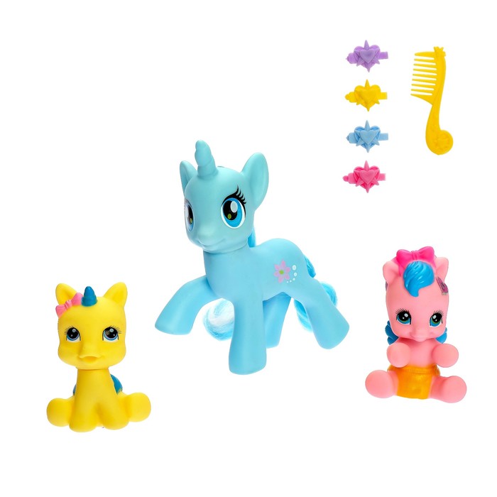 Набор пони "Малышки" с аксессуарами, световые эффекты, МИКС
