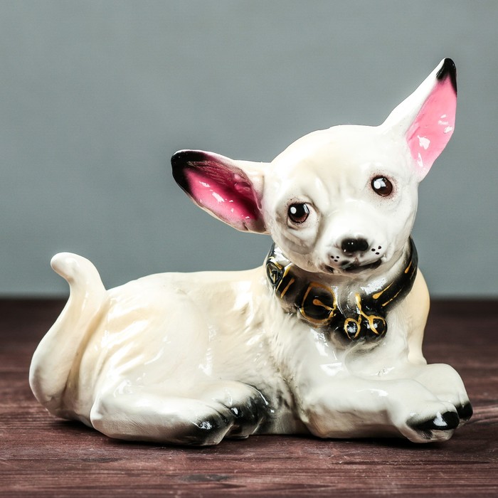 Копилка" Чихуа хуа" лежачий" глянец, белый