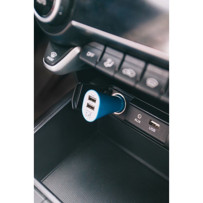 Автомобильное зарядное устройство TORSO, 12-24 В, USB 1.0 А; 2.1 А, МИКС