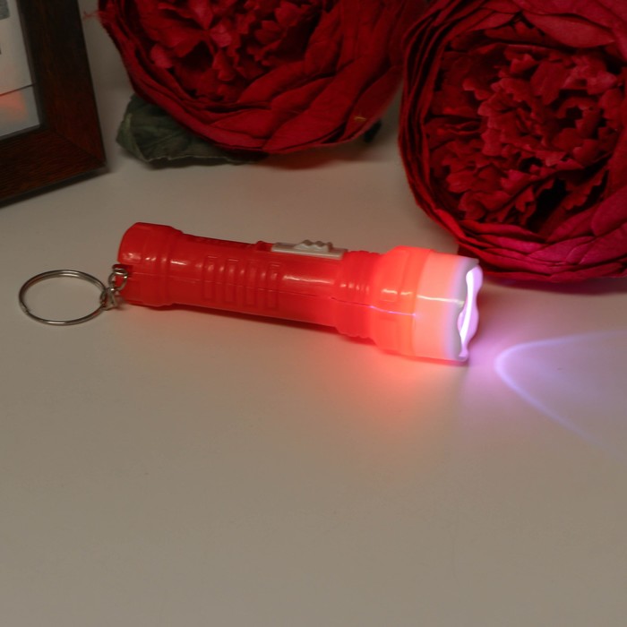 Фонарик свет на кольце "Световой поток" МИКС 8х2х2 см