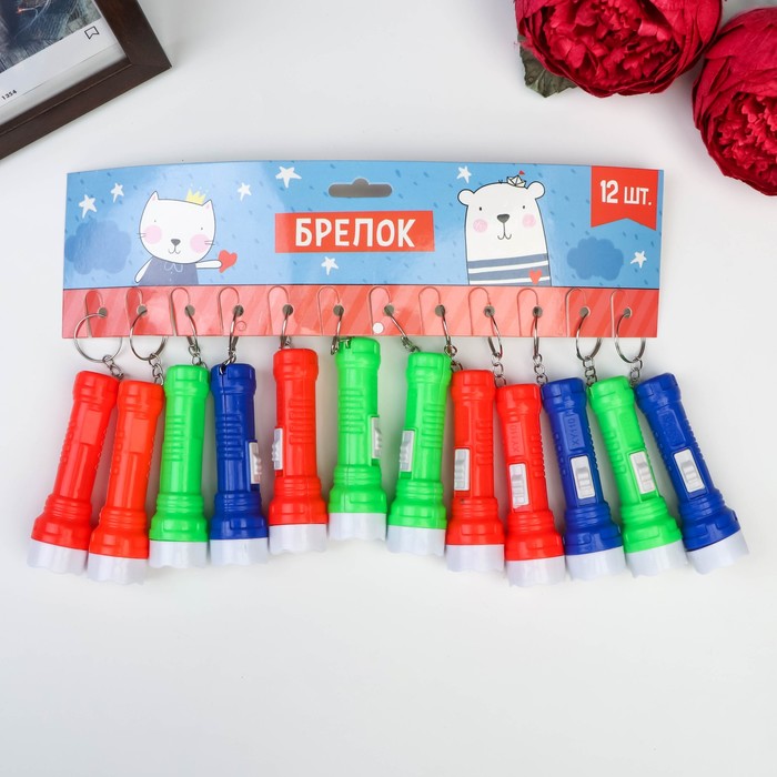 Фонарик свет на кольце "Световой поток" МИКС 8х2х2 см