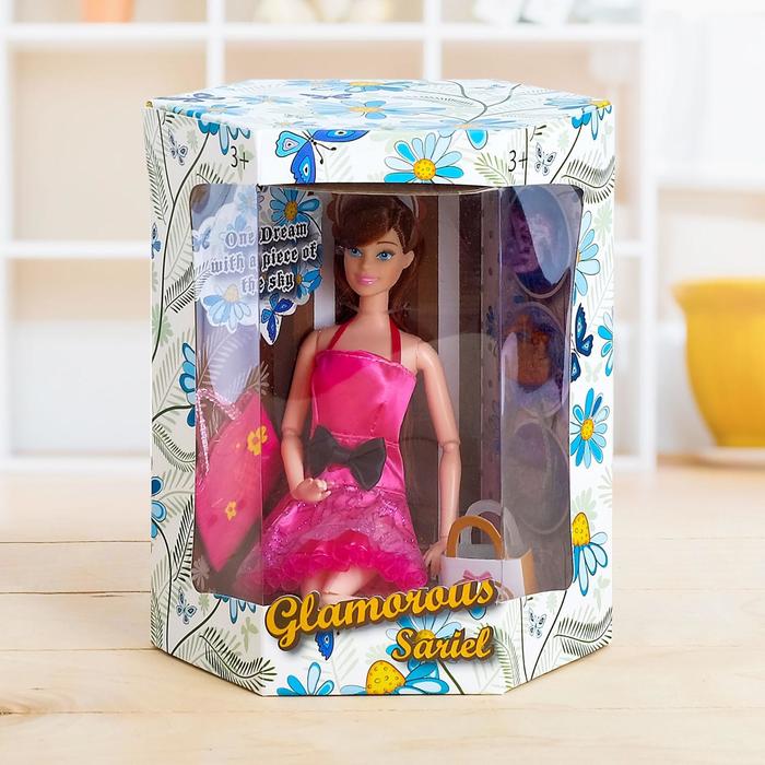 Кукла модель шарнирная "Энжи" в платье, с аксессуарами, МИКС