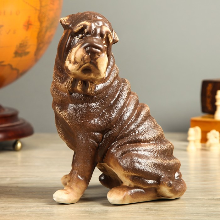 Копилка "Собака Шарпей", большой, шамот