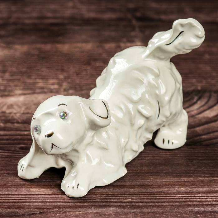 Сувенир "Песик", глянец, белый