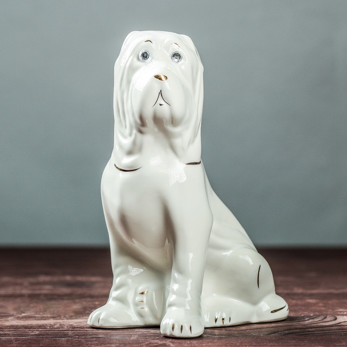 Сувенир "Собака Мастифф", мини, глянец, белый