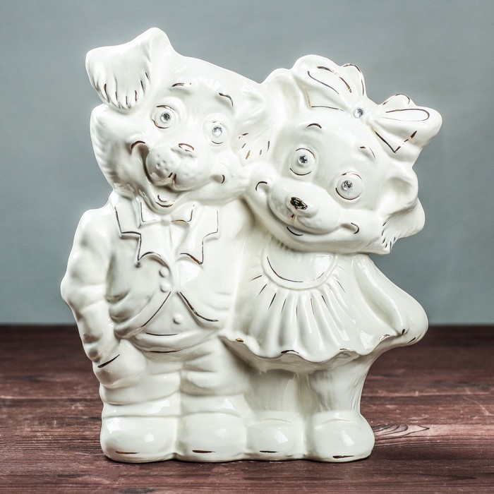 Сувенир "Собаки пара", глянец, белый