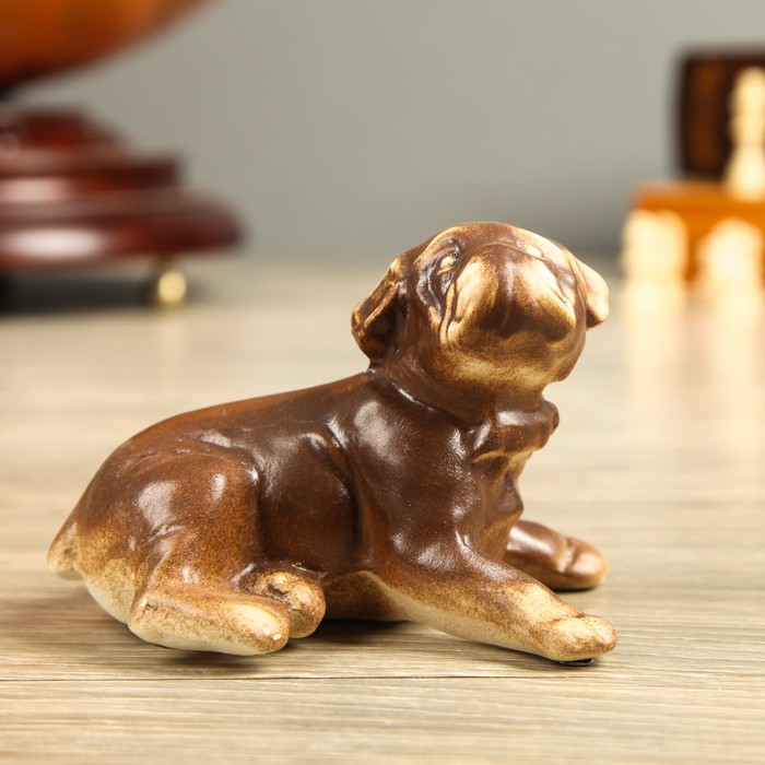 Статуэтка "Собака Бульдог", мини, шамот