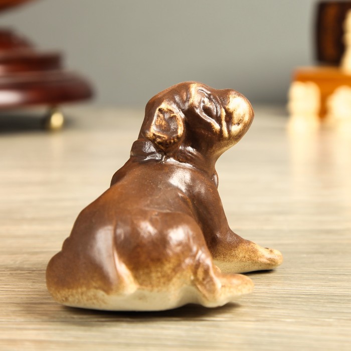 Статуэтка "Собака Бульдог", мини, шамот