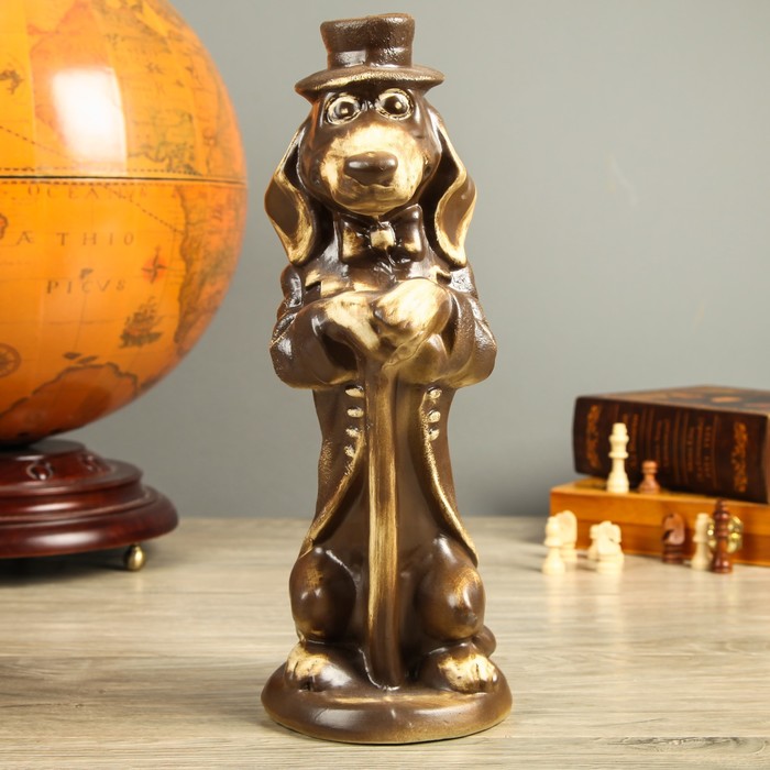 Статуэтка "Собака Олигарх", шамот