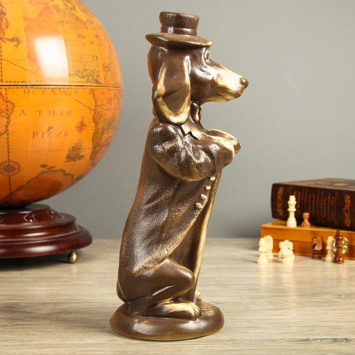 Статуэтка "Собака Олигарх", шамот