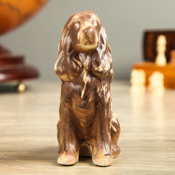 Статуэтка "Собака Спаниель", мини шамот