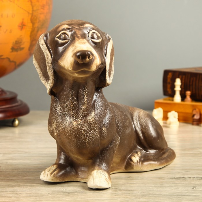 Статуэтка "Собака Такса", шамот