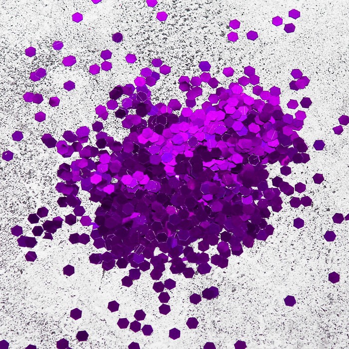 Наполнитель для шара "Конфетти шестиугольник" фуксия 1кг