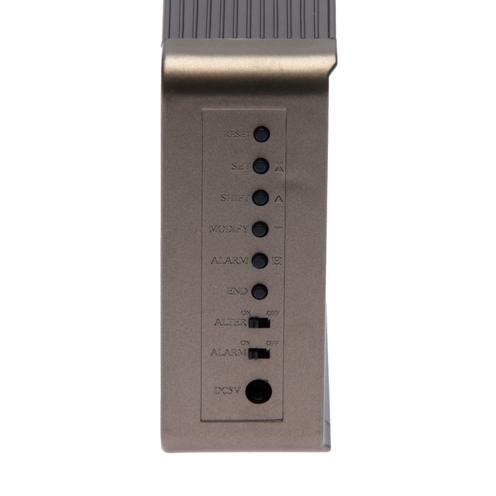 Электронные часы-будильник классика, прямоуг, красные цифры, цвет черный, от сети 24*10см 274117