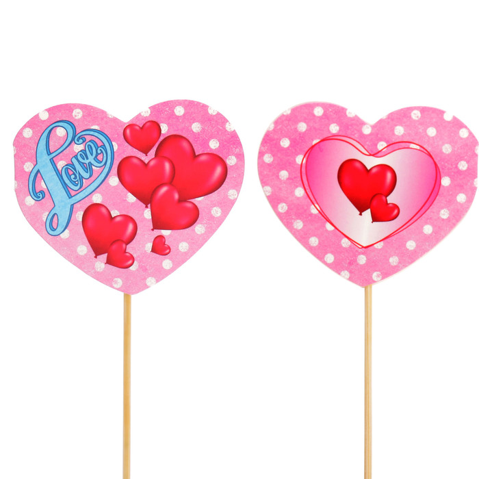 Топпер - открытка "LOVE" сердечки