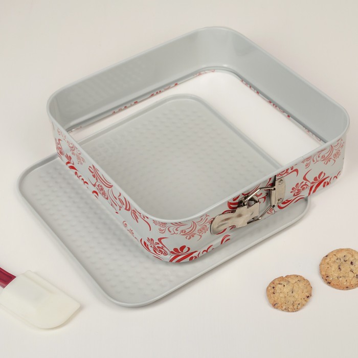 Набор форм для выпечки разъемных "Филиси", 3 предмета: 26/23/27 см, антипригарное покрытие, цвет красный