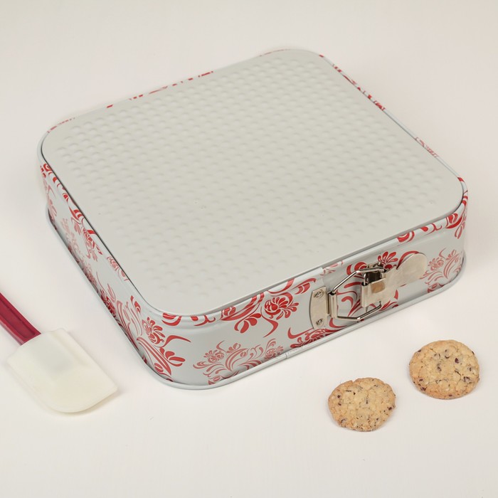 Набор форм для выпечки разъемных "Филиси", 3 предмета: 26/23/27 см, антипригарное покрытие, цвет красный