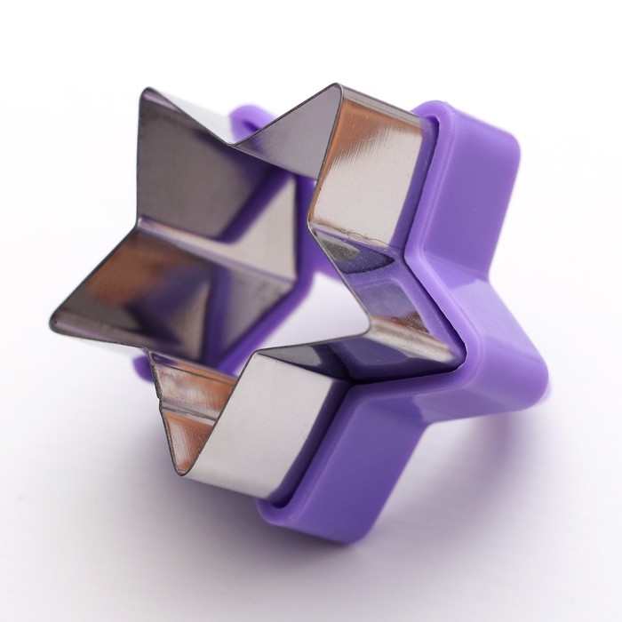 Набор форм для вырезания печенья "Звезда", 3 шт, цвета МИКС