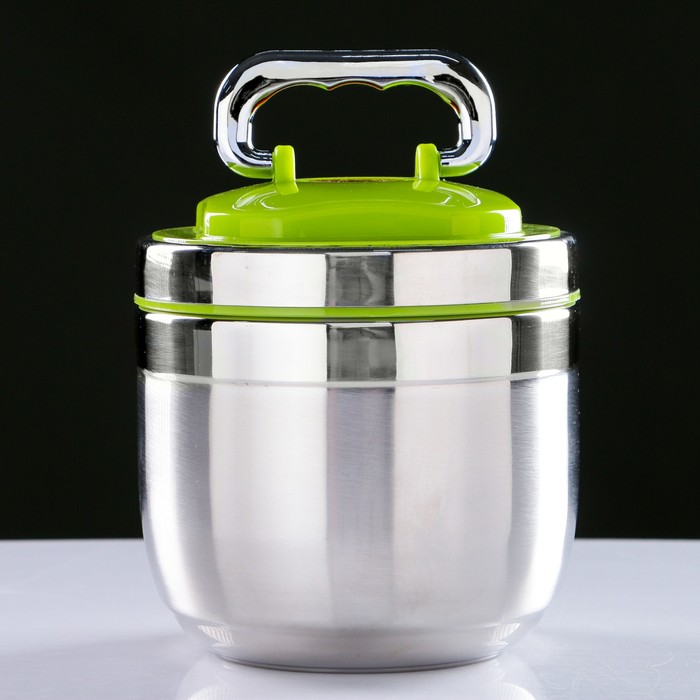 Ланч-бокс «Вспышка», 1.4 л, 1 тарелка, внутри металл, микс, 14 × 16.5 см