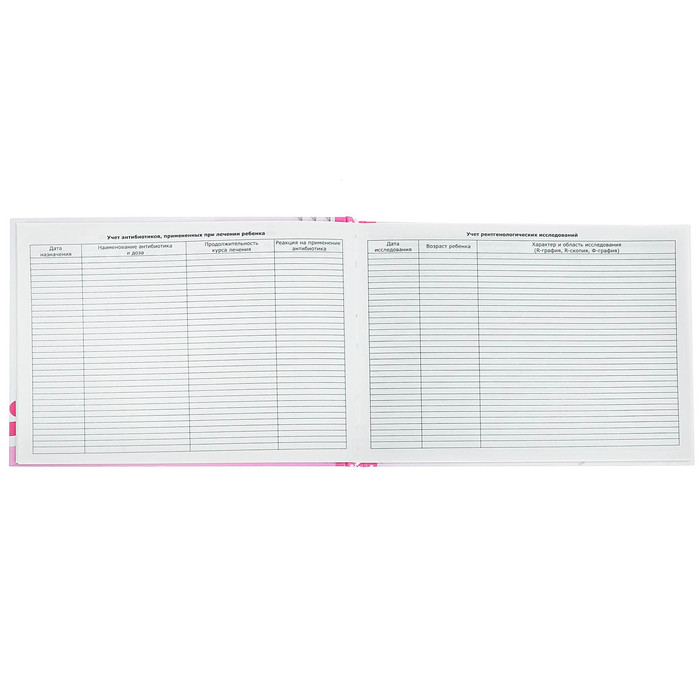 Медицинская карта. История развития ребенка "Розовый кит"