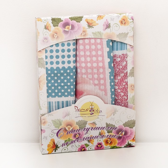Набор полотенец DomoVita Розали, 45х60 см, 3 шт в коробке