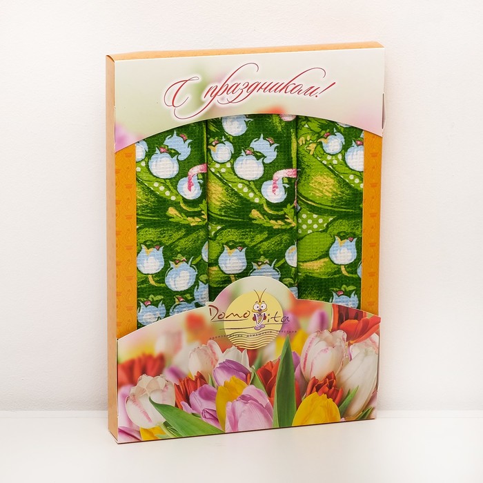 Набор полотенец DomoVita Нежность, 50х60 см, 3 шт в коробке