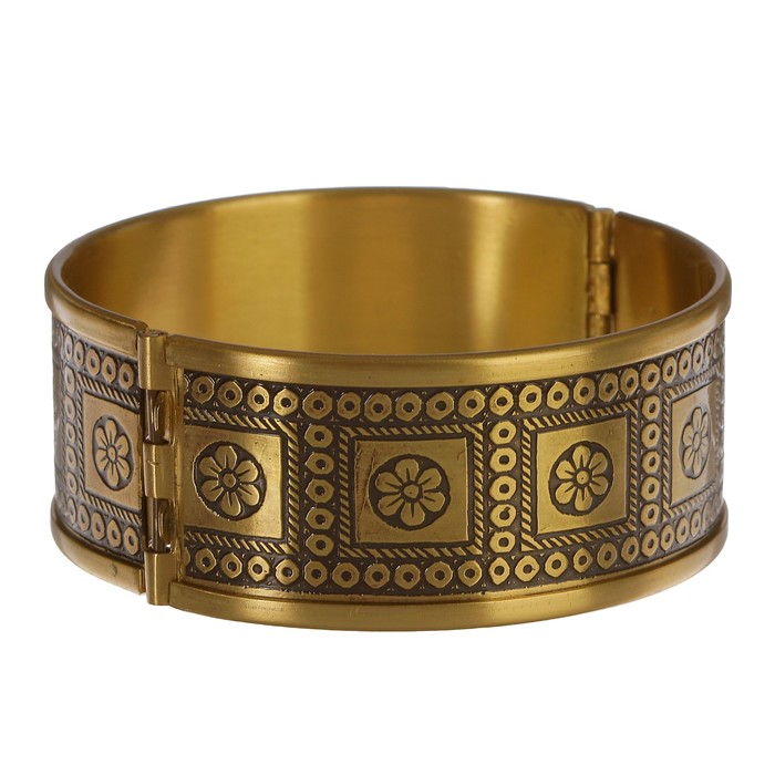 Браслет «Вешний» H 25 мм D 57,61,65 мм латунь