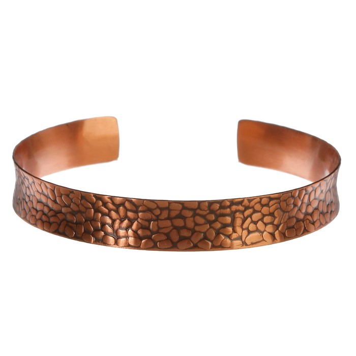 Браслет вогнутый «Камушки» H 10 мм, D 55-75 мм медь